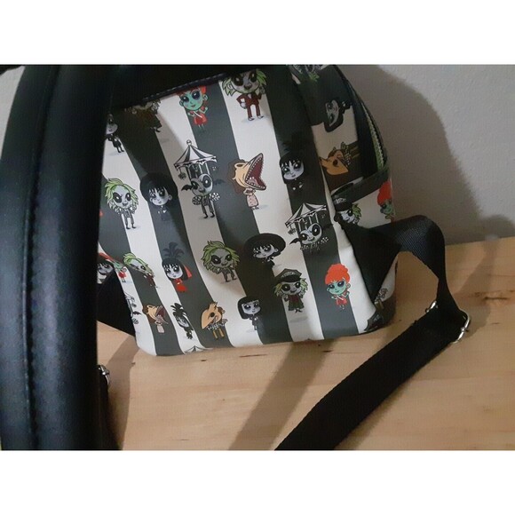 Loungefly Beetlejuice Chibi Mini Backpack Double Shoulder Strap Bag Purse main image 5